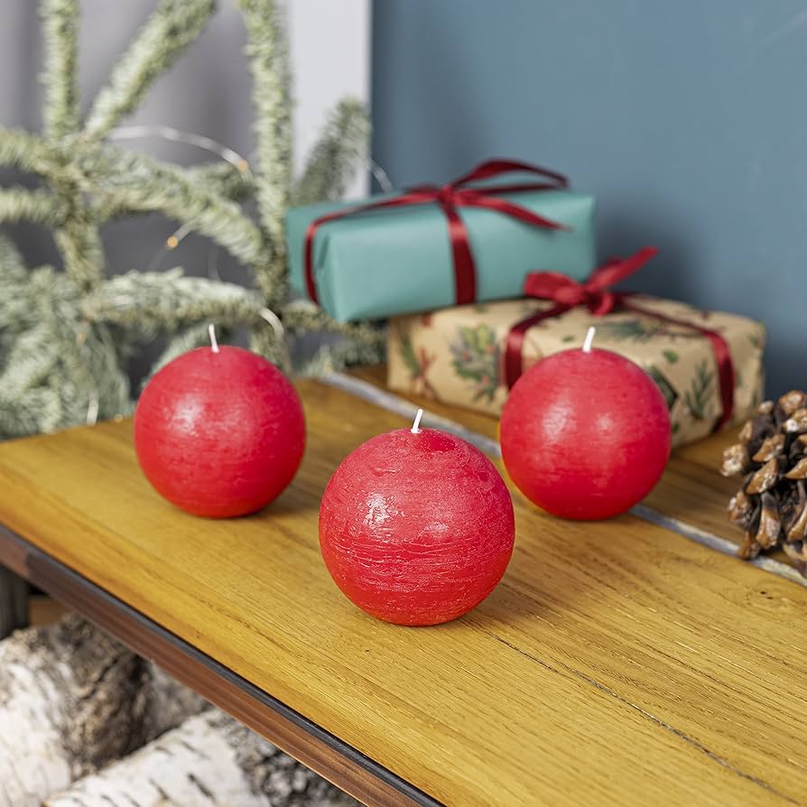 Amazon.com: CANDWAX Candle Set of 3 Round Candles - 3 Inch